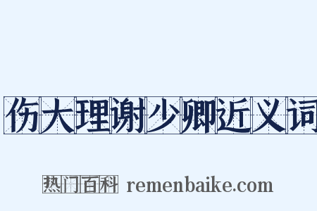 伤大理谢少卿近义词是什么意思的图片
